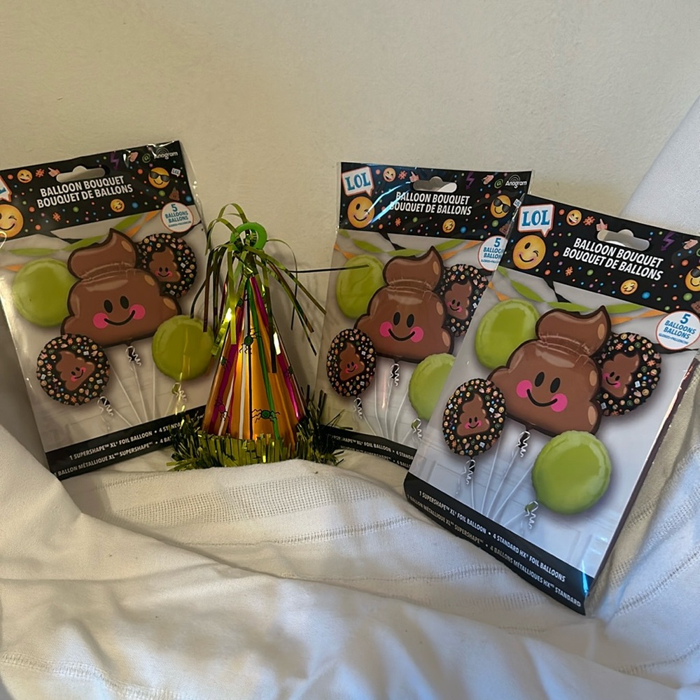 Party Balloons packets…set of 3; one balloon weight